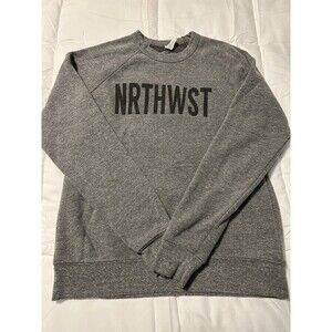 WISH YOU WERE NORTHWEST Light Gray Sweatshirt Drop Shoulder Unisex Size Small